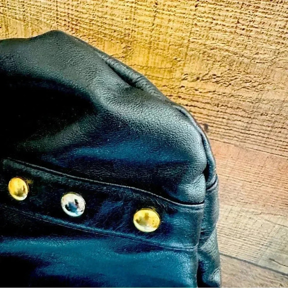 JJ Winters Rare Large Fringed Studded Leather Crossbody  Purse - Picture 4 of 6